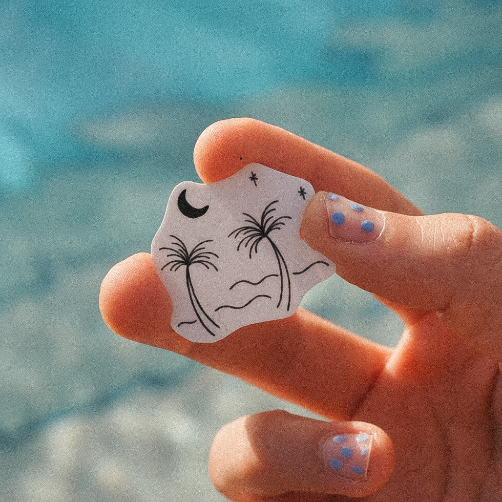 palm trees & moon