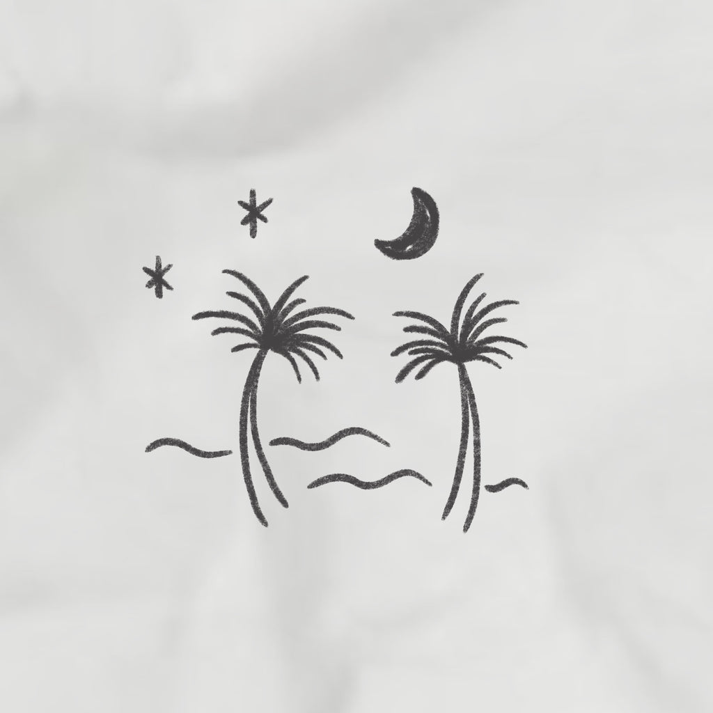 palm trees & moon